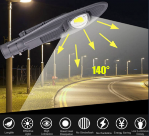 Уличный светильник LED COBRA 50W 6500K LM-2003 черный