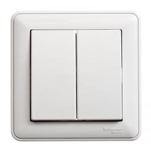 ПЕРЕКЛЮЧАТЕЛЬ ПРОХОДНОЙ SCHNEIDER ELECTRIC W59 VS616-256-18 С РАМКОЙ, С/У, 2-КЛ. БЕЛЫЙ - 16А- IP20